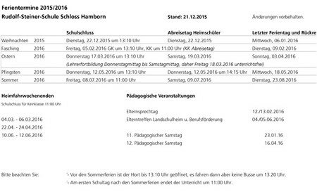 Ferienplan